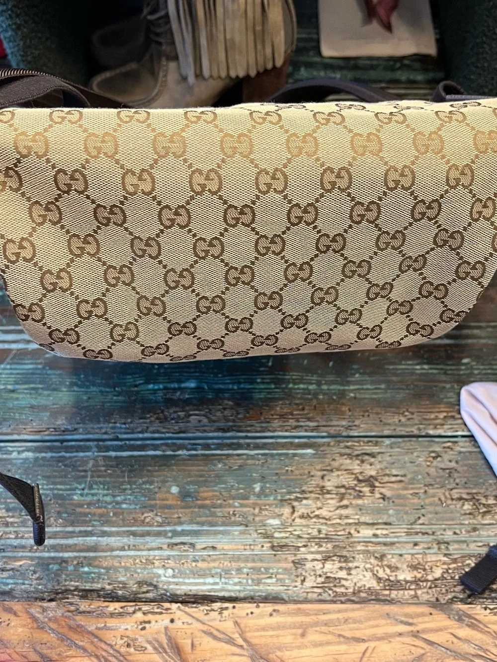 Gucci Beige/Brown Monogram Canvas Backpack